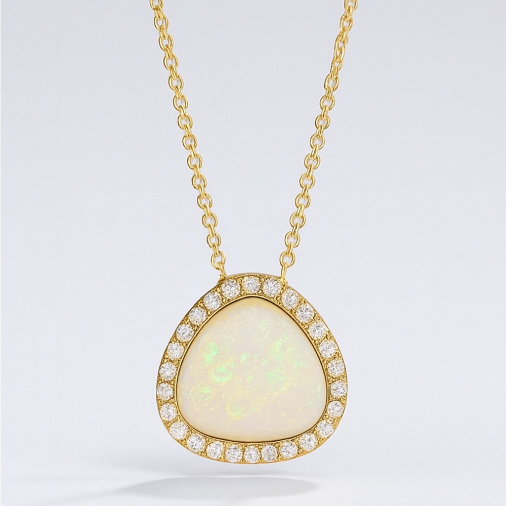 Gold Plated Necklace with Pearl Pendant - Picture 2 of 3
